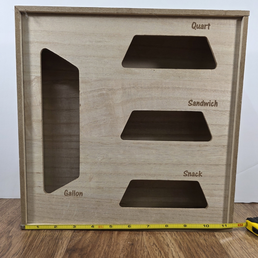 Wooden Ziplock Bag Organizer